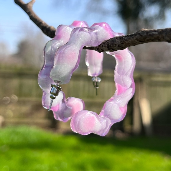 Handmade Y2K Open Hoop Earrings - Picture 14 of 16